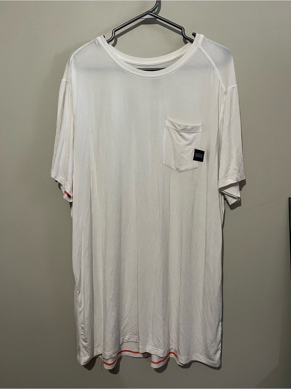 Saxx sleepwalker short sleeve pocket tee size XXL 2XL white